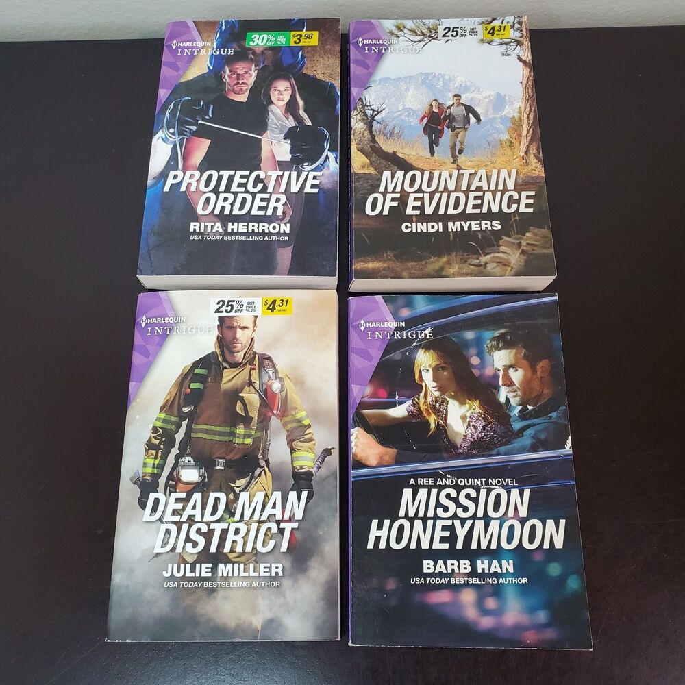 Lot of 4 Harlequin Intrigue Novels 2020-2022 - Paperback (Julie Miller, Cindi My
